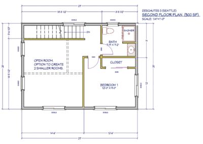 SKYDADU – Seattle’s leading DADU design and permitting expert helping homeowners build legal, income-generating backyard homes. DADU Example Floor Plan
